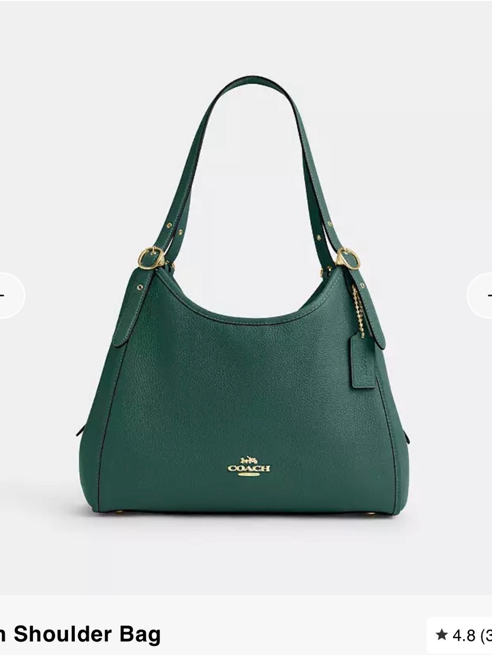 Coach Erin  Shoulder Emerald green with Gold Hardware